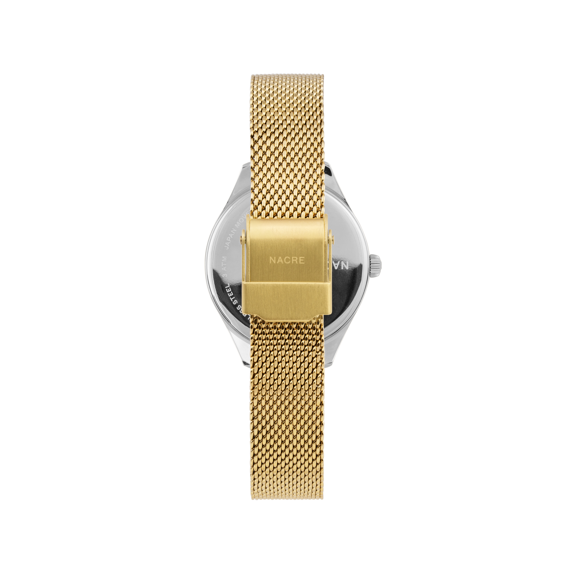 Mini Lune - Stainless Steel - Gold Mesh